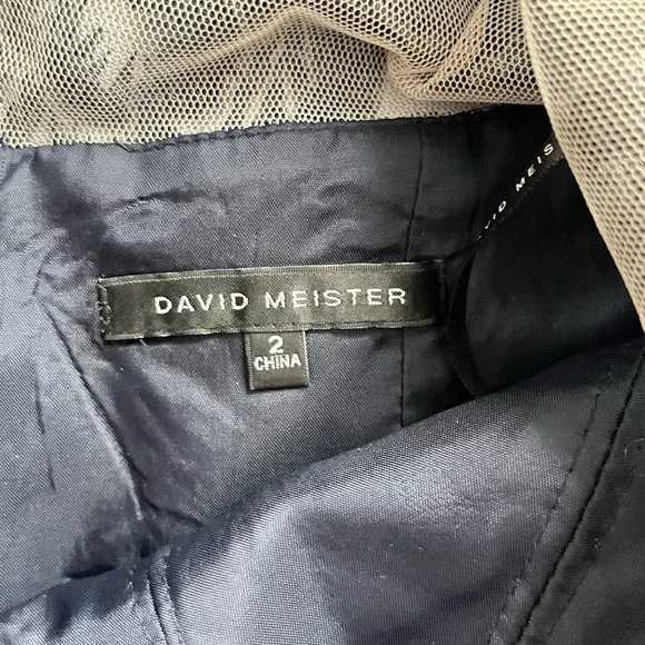 DAVID MEISTER FLORAL JACQUARD FULL LENGTH GOWN Women Size 2 - Picture 16 of 16